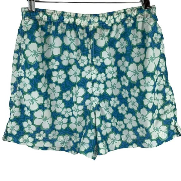 L.L. Bean Floral Water, Swim & Active Supplex Shorts Size Medium - Picture 1 of 5